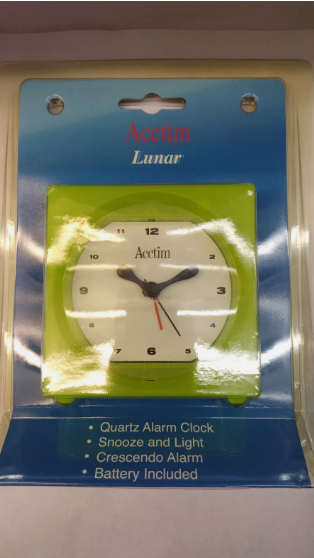 Acctim Analogue Alarm Clock with light and snooze function